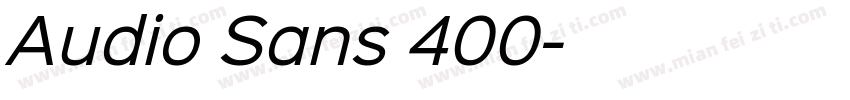Audio Sans 400字体转换